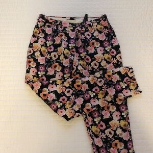 H&M Multicolor Floral Capri Pants